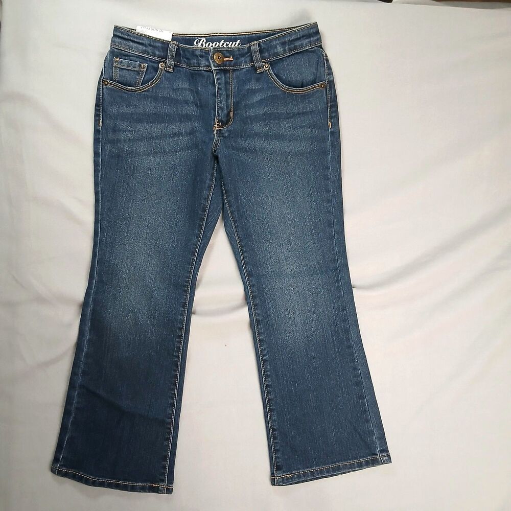 Crazy 8 Bootcut Jeans Medium Wash Classic Denim Pants Adjustable NWT sz 7 Plus